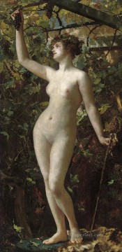 Nude Painting - A Bacchante Henrietta Rae Classical Nude